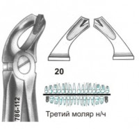 Щипцы №20 для удаления третьих моляров нижней челюсти