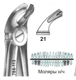 Щипцы для удаления зубов нижней челюсти с названиями и фото