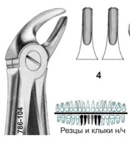 Щипцы для удаления зубов нижней челюсти с названиями и фото
