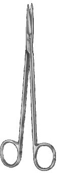 Ножницы глазные прямые 160мм (417)